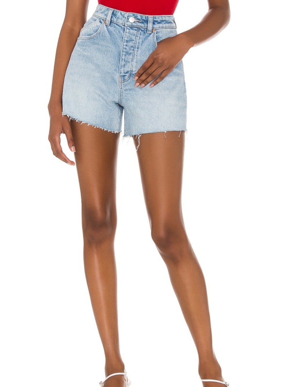 ROLLA'S Light Blue High-Rise Denim Shorts